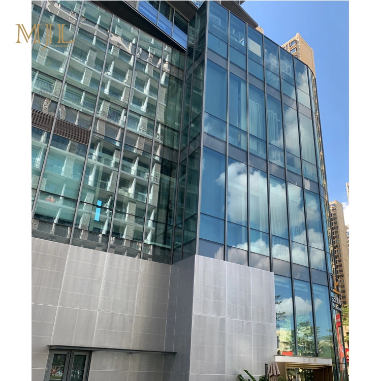 Skyscrapers Storefronts Framed Glass Wall Mullion Energy-Saving Aluminium Curtain Wall