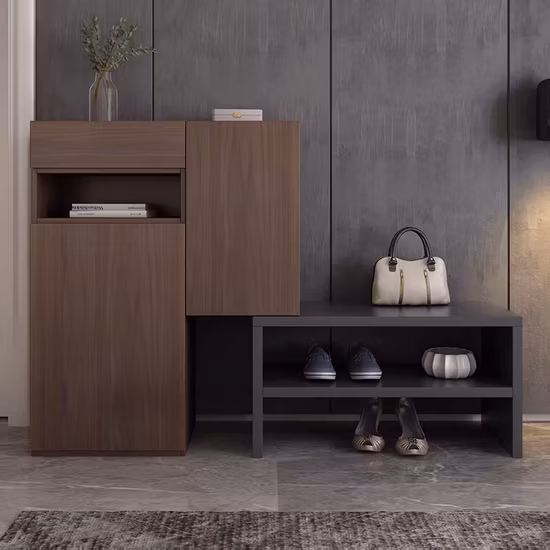 シンプルでモダンなデザインのホーム屋内リビングルームの家具耐久性のある収納靴キャビネット